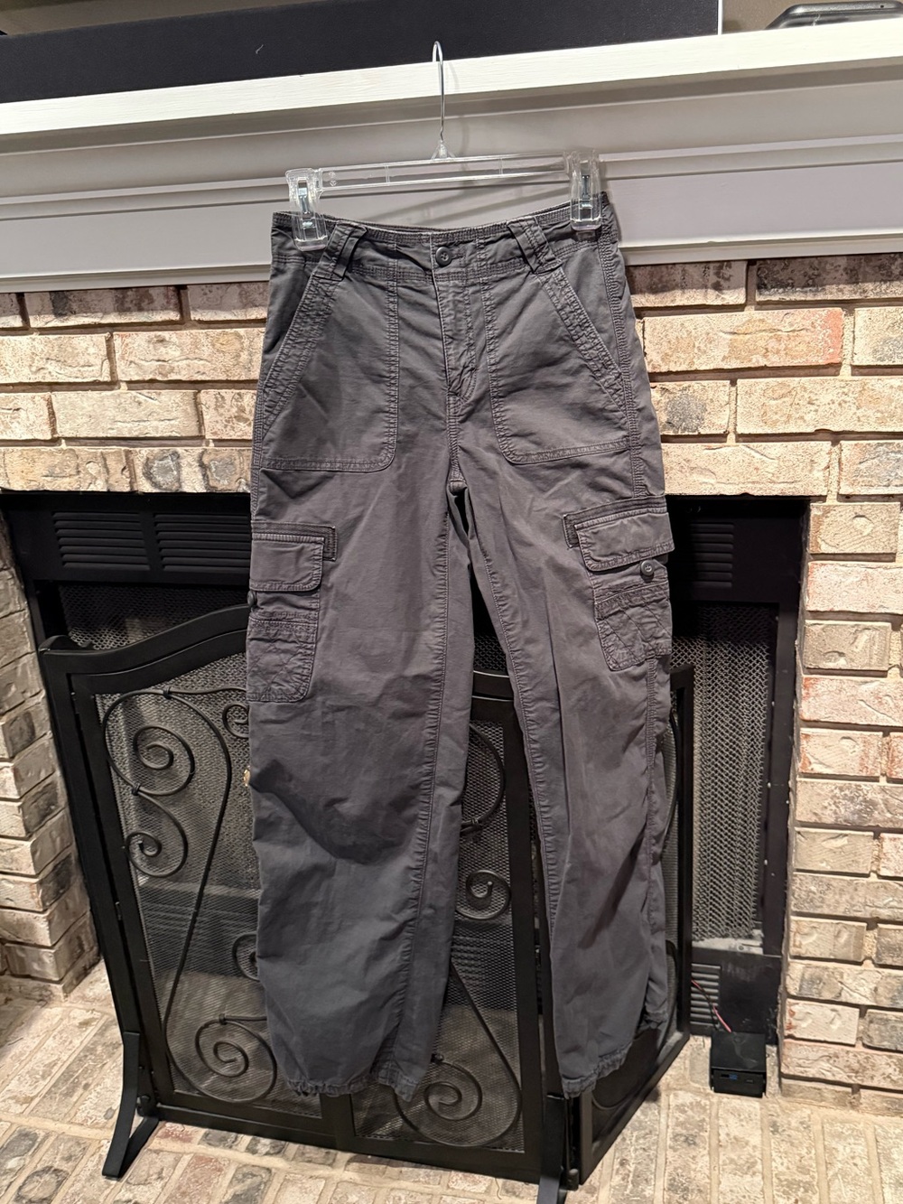 American Eagle cargo cotton pants, grey, size 00, EUC